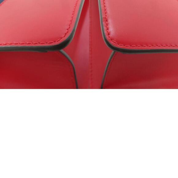 GUCCI Authentic Red Leather Sylvie Shoulder Bag - Picture 10 of 11